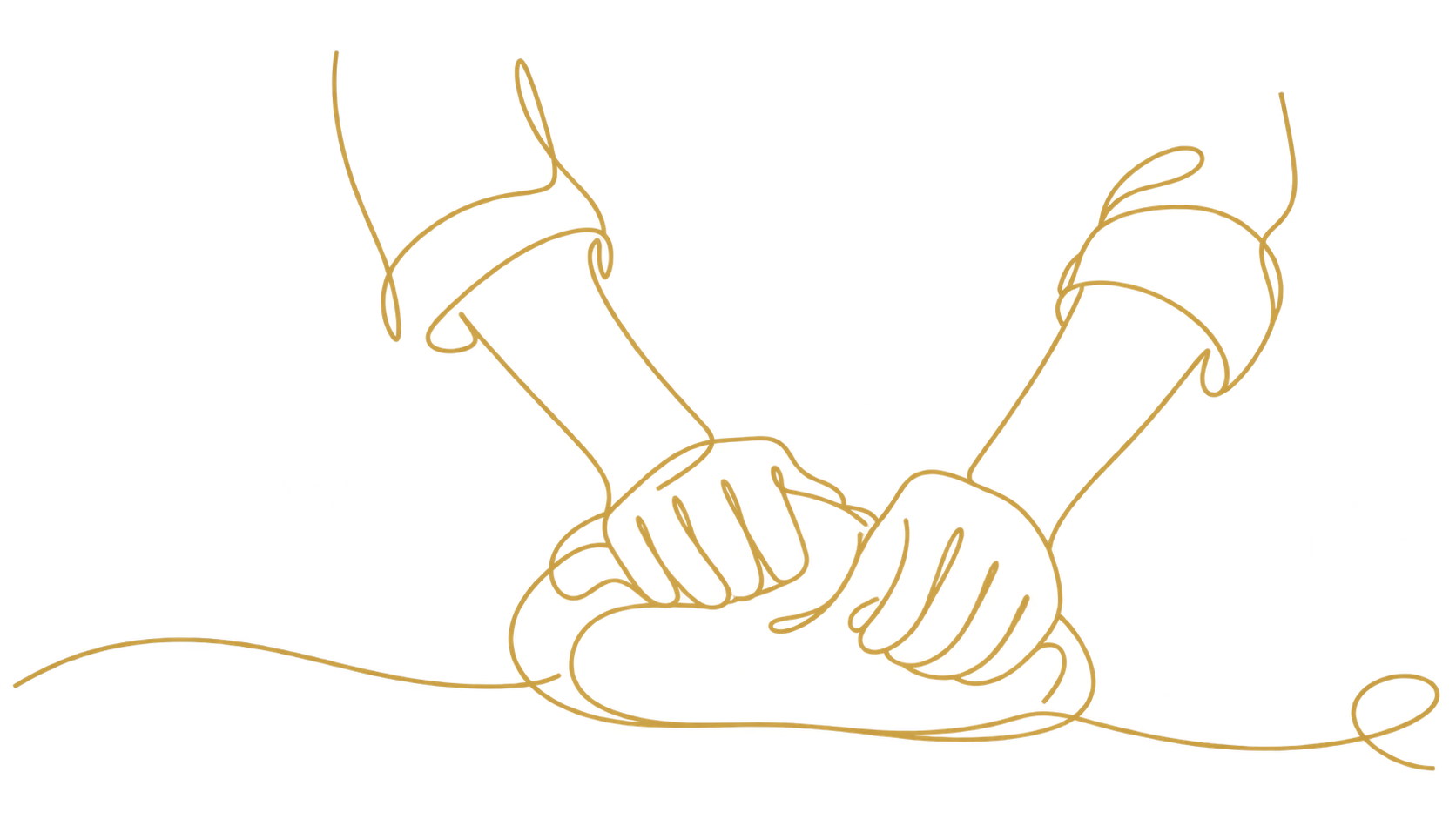 Line-art icon representing kneading dough