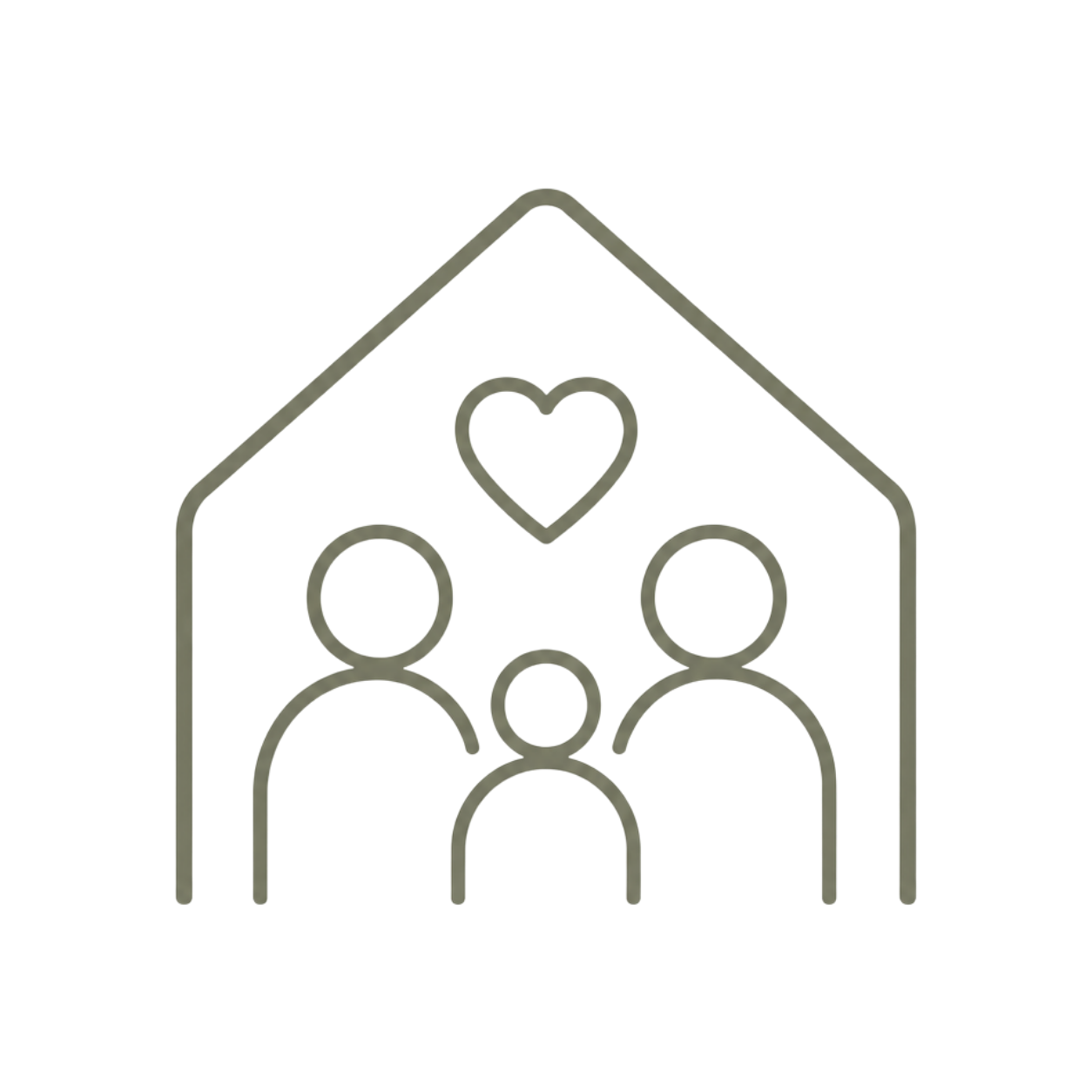 Line-art icon representing access to support in Satya Aspire Center