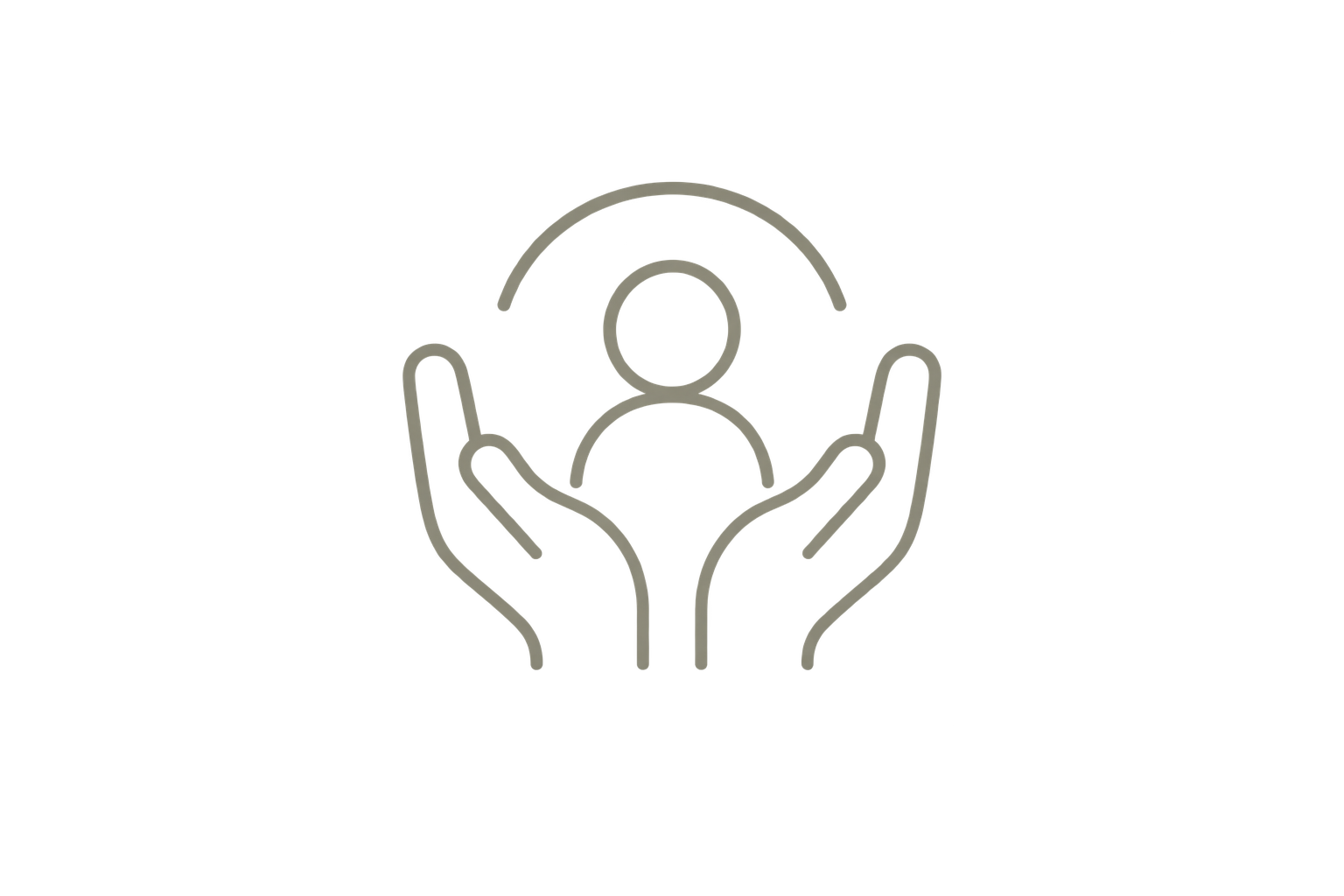 Line-art icon representing therapy