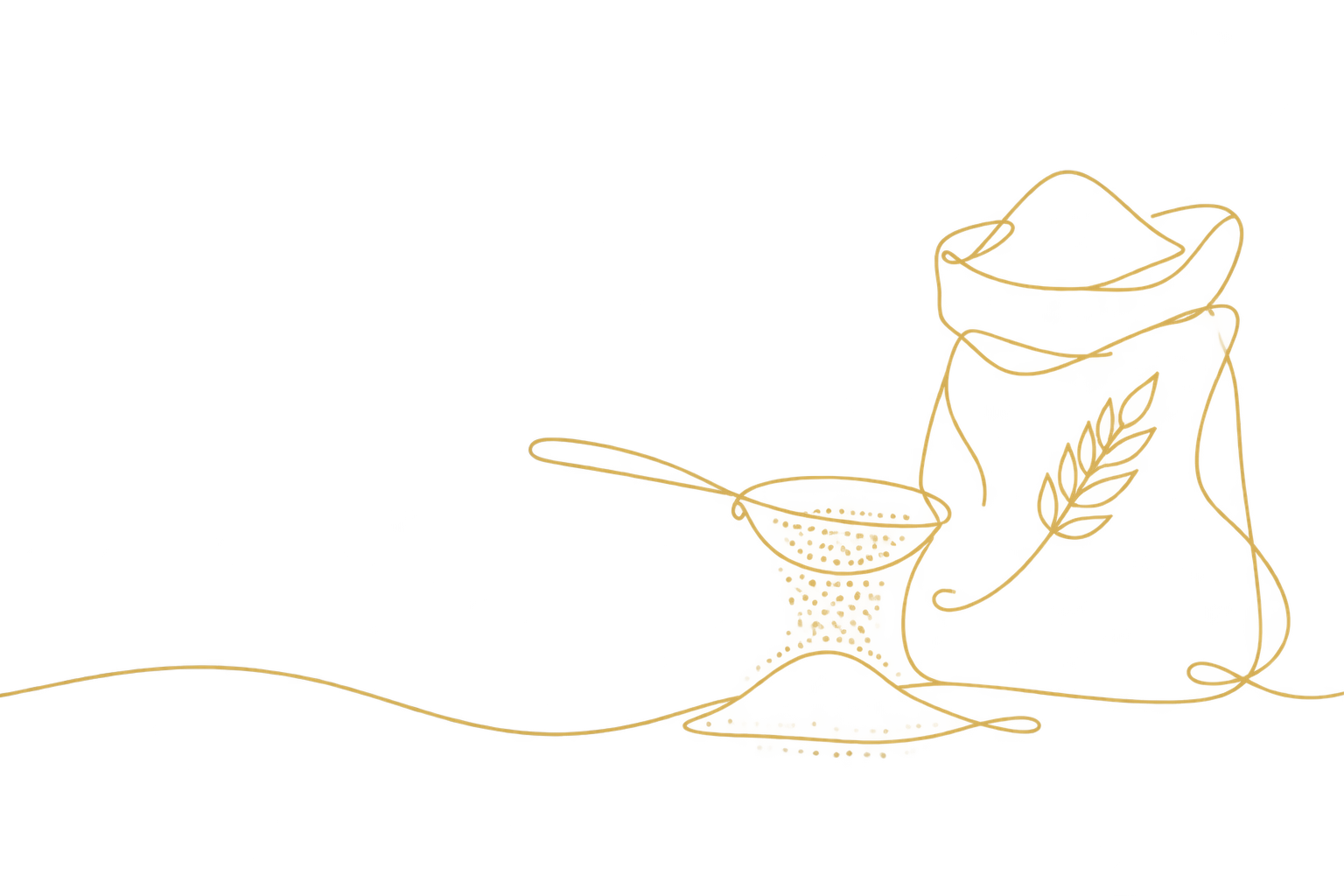 Line-art icon representing measuring ingredients