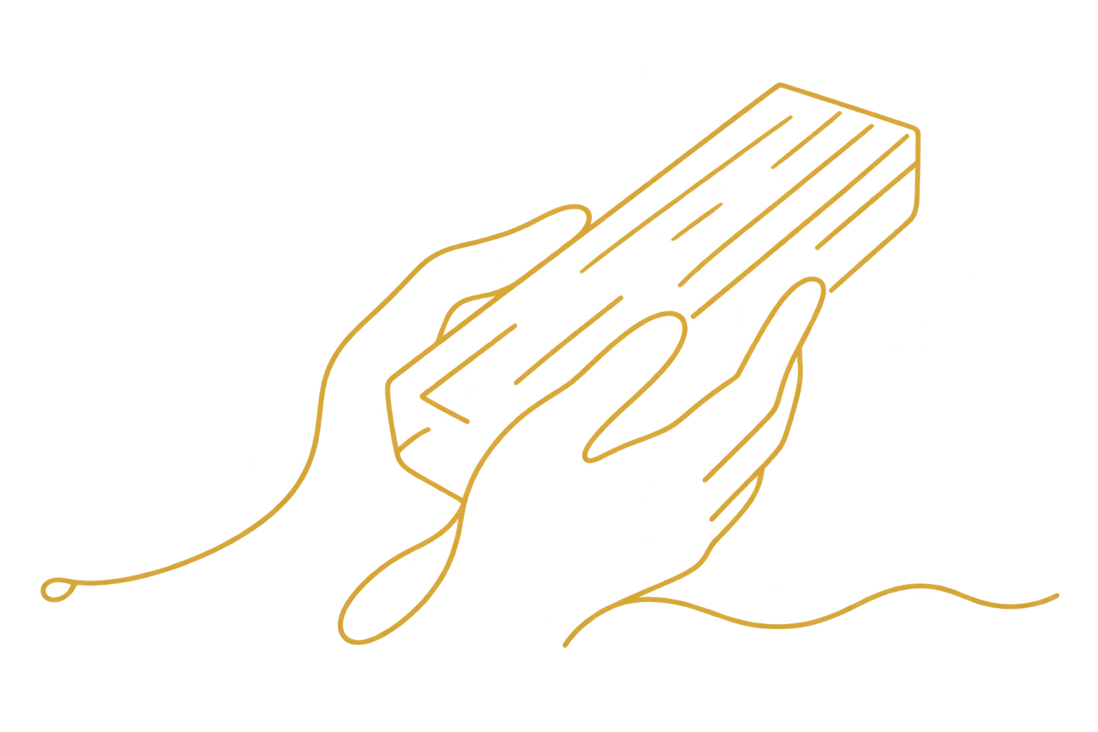 Line-art icon representing craftsmanship and attention to detail