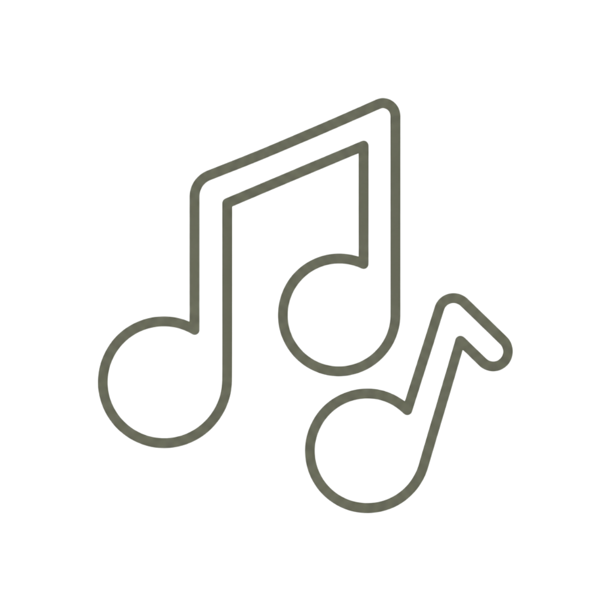 Line-art icon representing music therapy