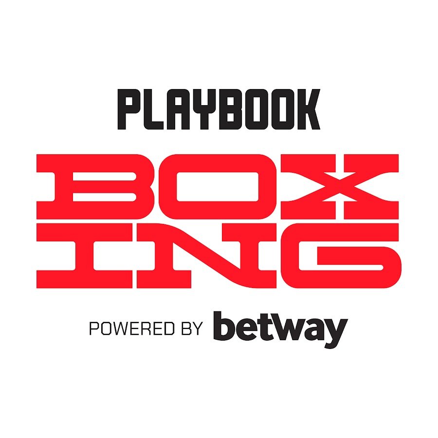 Playbook Boxing powered by Betway promotional graphic with black and red text.