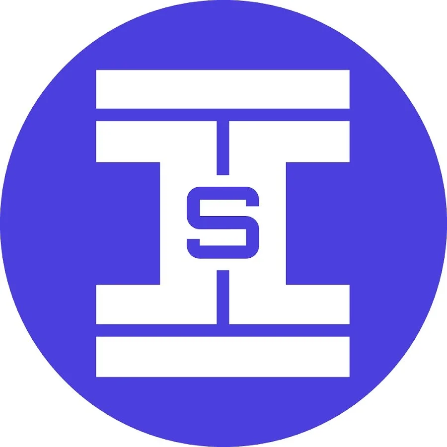 Blue circular logo with a large stylized letter 'T' and a smaller letter 'S' inside the center of the 'T'.