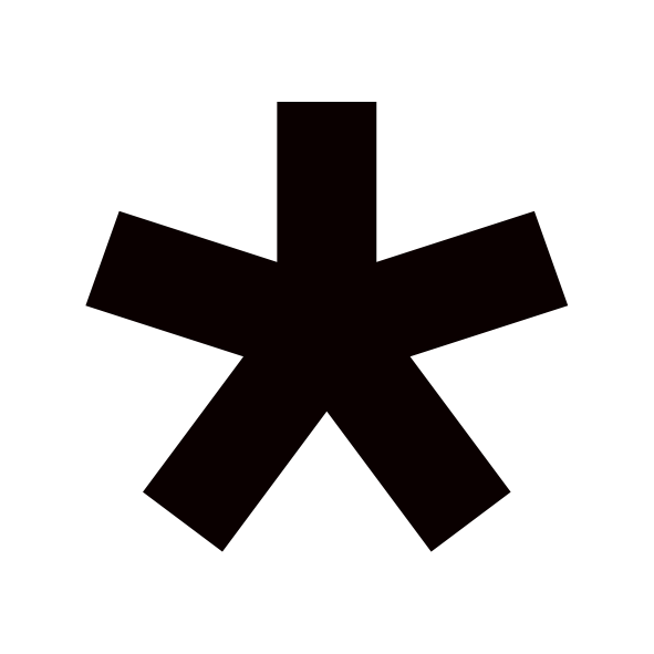 Black asterisk symbol