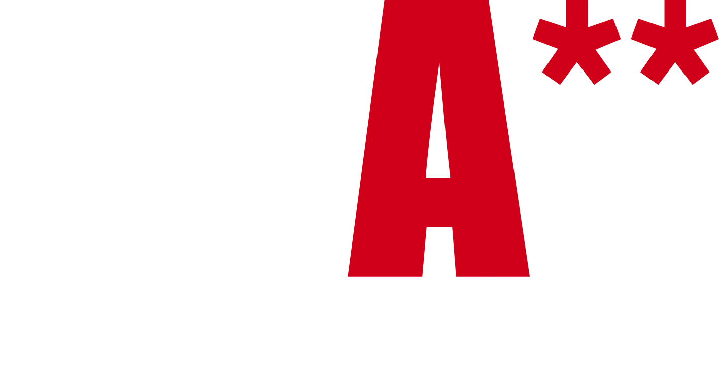 logo noA** Creagency, white and red.