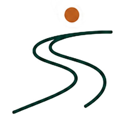 A cartoon-style swimming pool with a curved pool lane, a brown buoy, and a light blue water area.