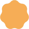 A gold-colored medal with a star shape design.