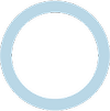 Empty blue circular ring on a white background.