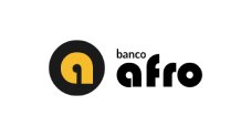 Logo of Banco Afro, featuring a stylized yellow and black letter 'a' and the company name in black text.