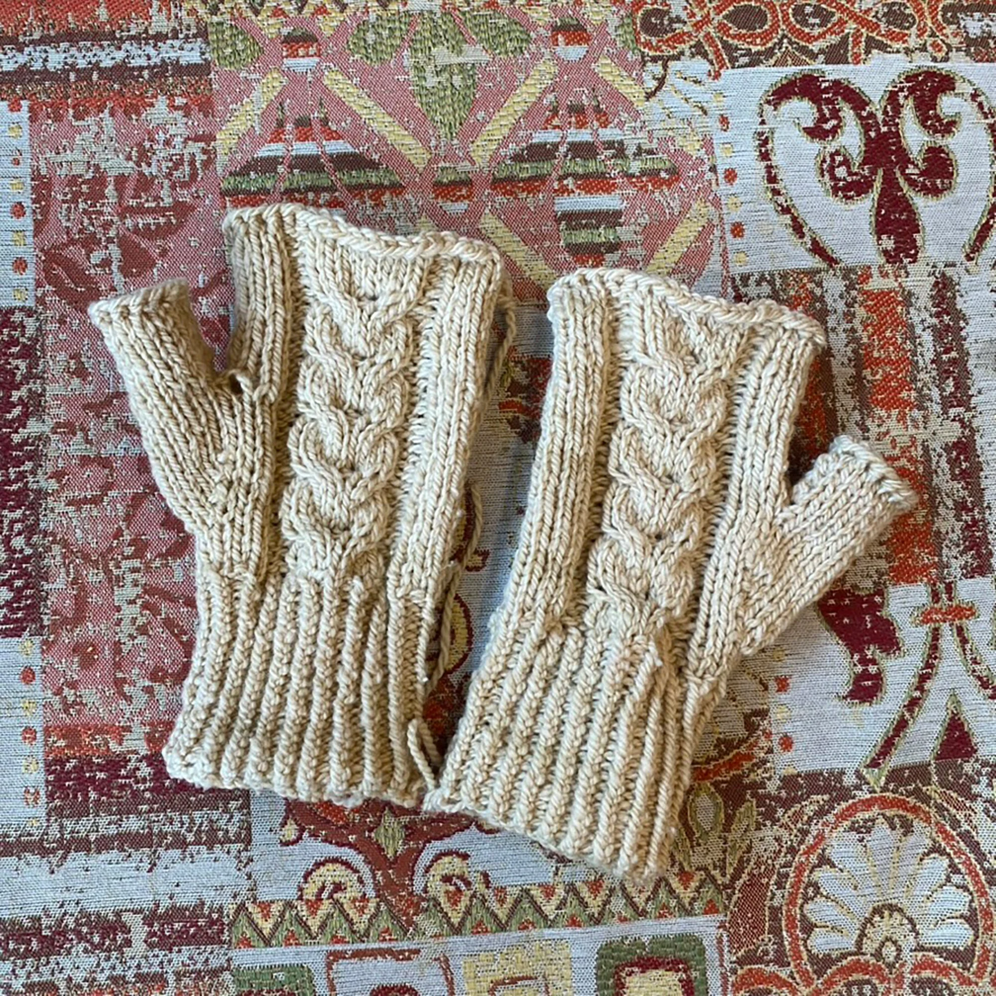 Hand-Knit Fingerless Gloves