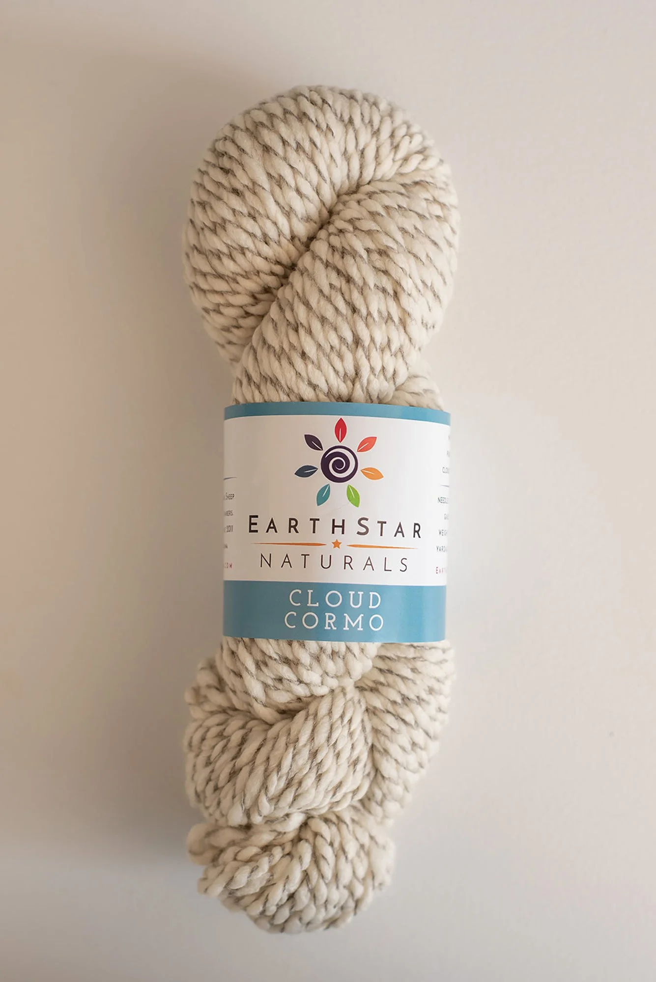 Skein of Earthstar Naturals Cloud Cormo wool yarn