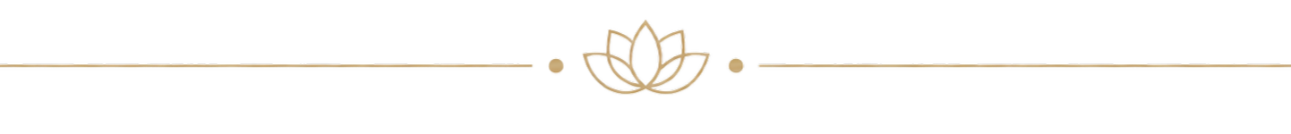 Decorative design with a lotus flower at the center and horizontal lines on either side.