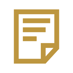 Icon of a document with writing lines and a folded corner.