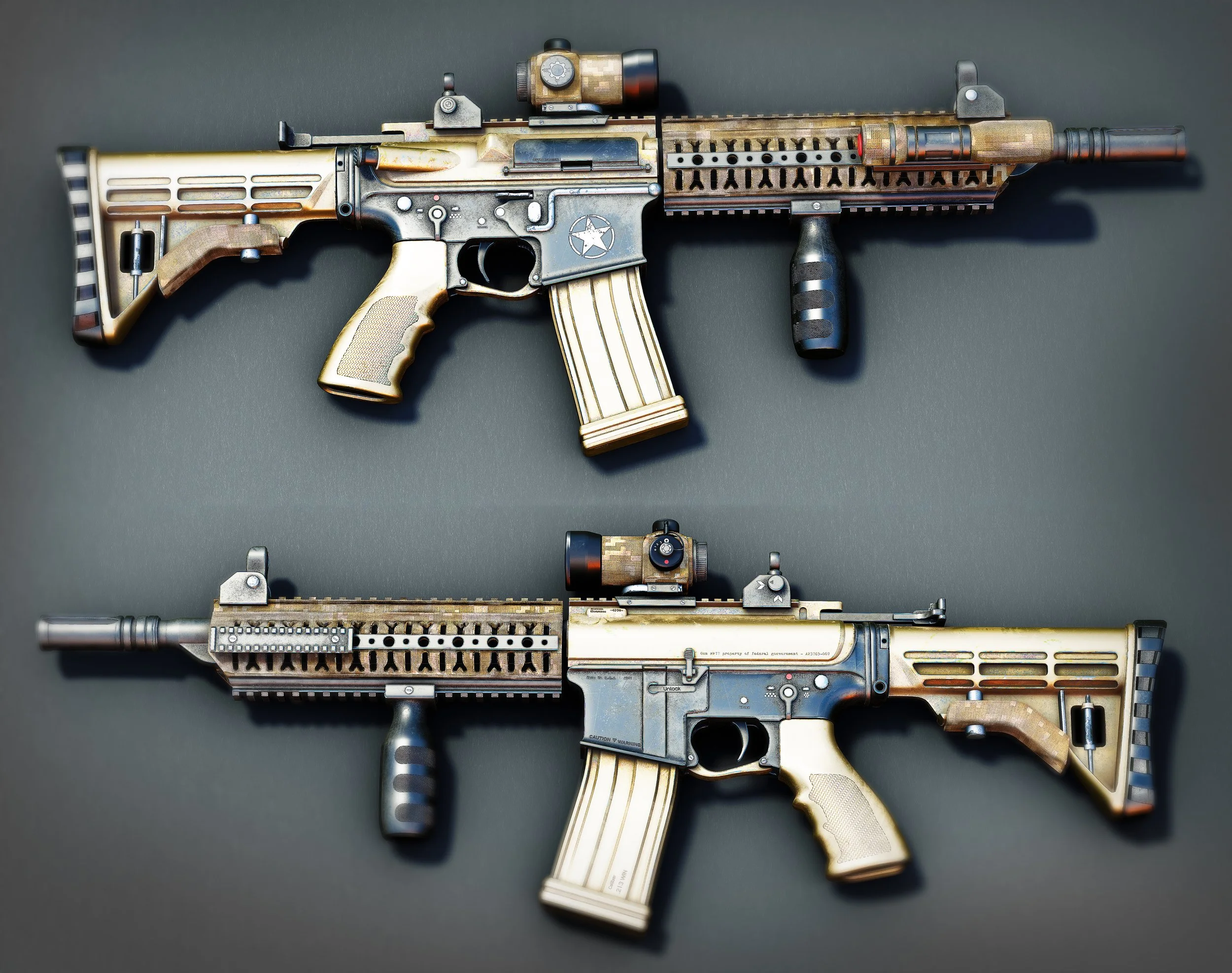 3D Assault Rifle Modeling