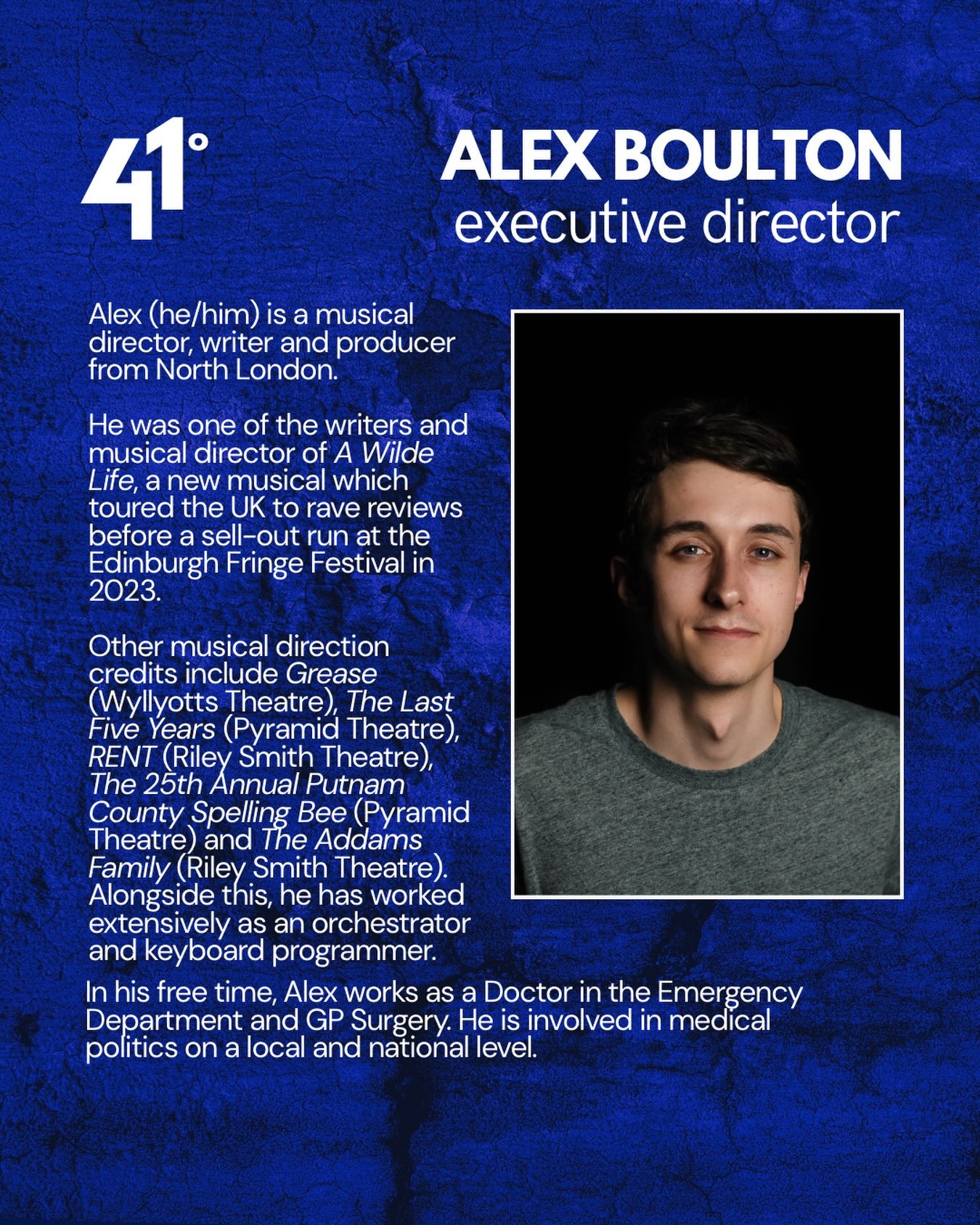 Next up&hellip; our executive director, @alex_boulton 💫

#theatrecompany #london #londontheatre #productioncompany #theatre