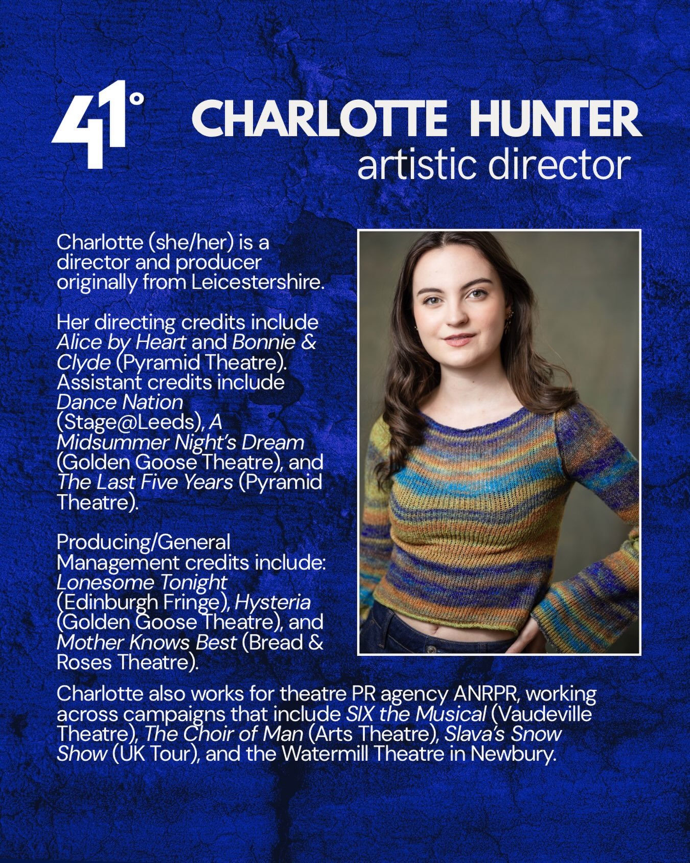 Introducing the first member of our core team, and one half of our artistic directors, @_charlottehunter 🌟

#theatrecompany #londontheatre #artisticdirector #director