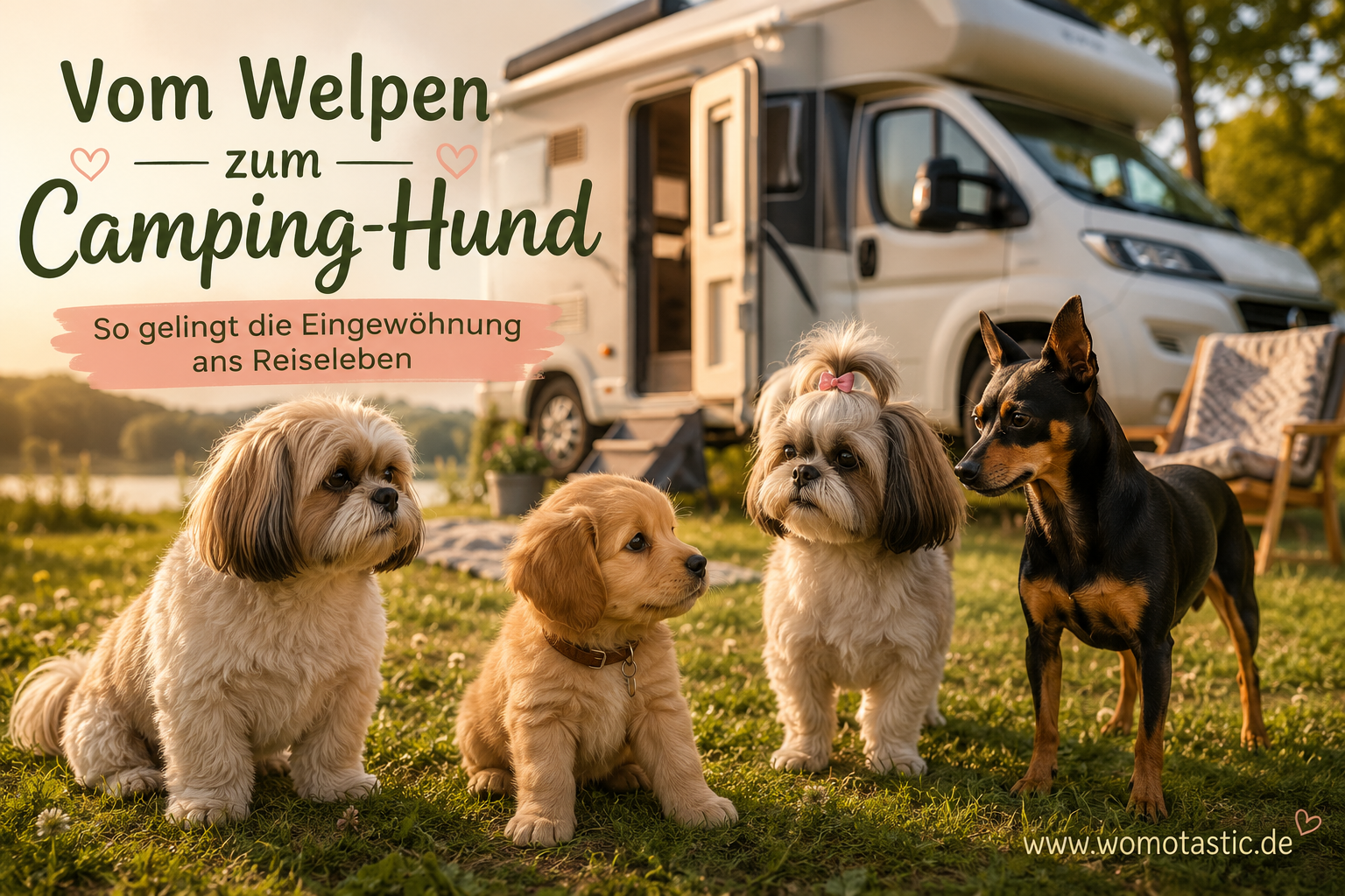 Vom Welpen zum Camping-Hund: So gelingt die Eingewöhnung ans Reiseleben

