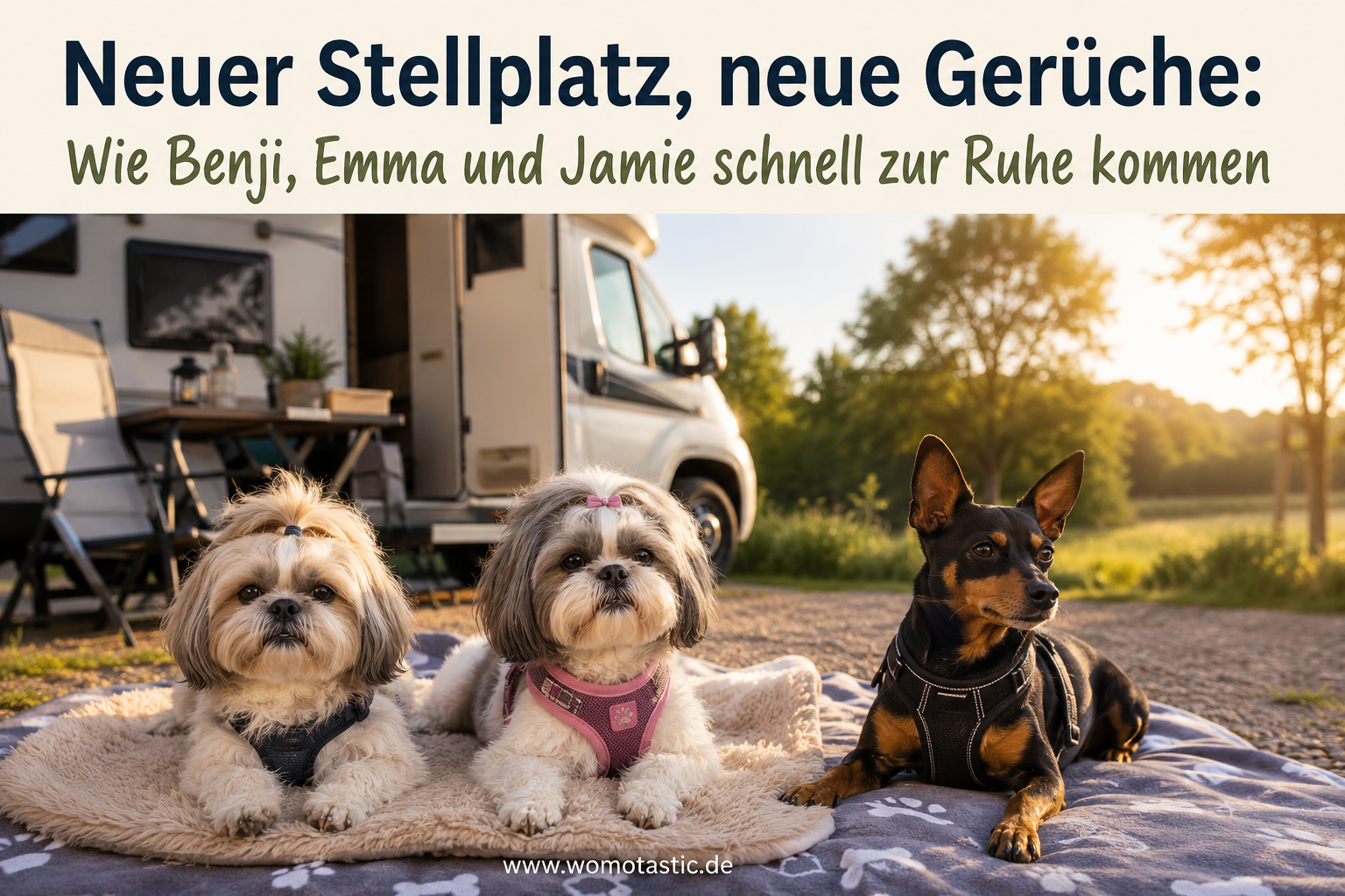 Neuer Stellplatz, neue Gerüche: Wie Benji, Emma und Jamie schnell zur Ruhe kommen

