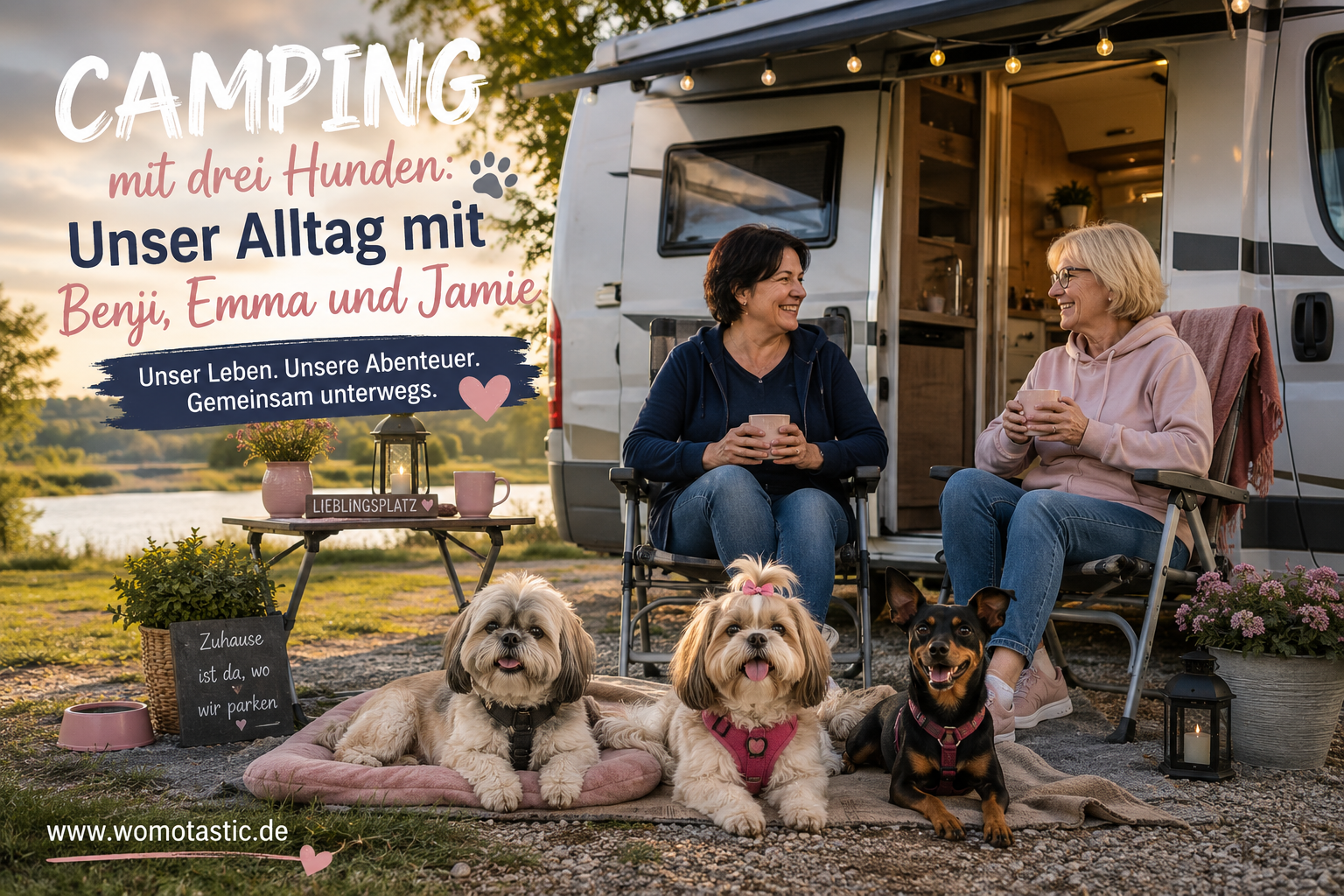 Camping mit drei Hunden: Unser Alltag mit Benji, Emma und Jamie

