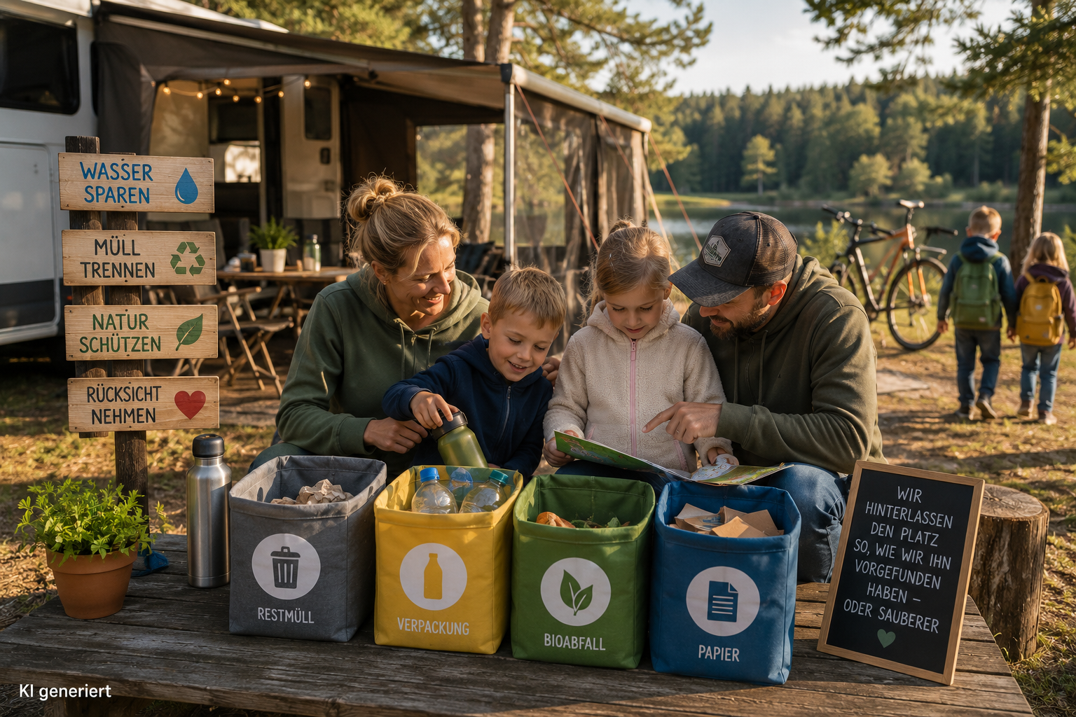 Nachhaltig campen mit Kindern: Müll, Wasser und Natur spielerisch erleben