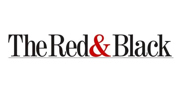 Text reading 'The Red & Black' with a red ampersand on a white background.