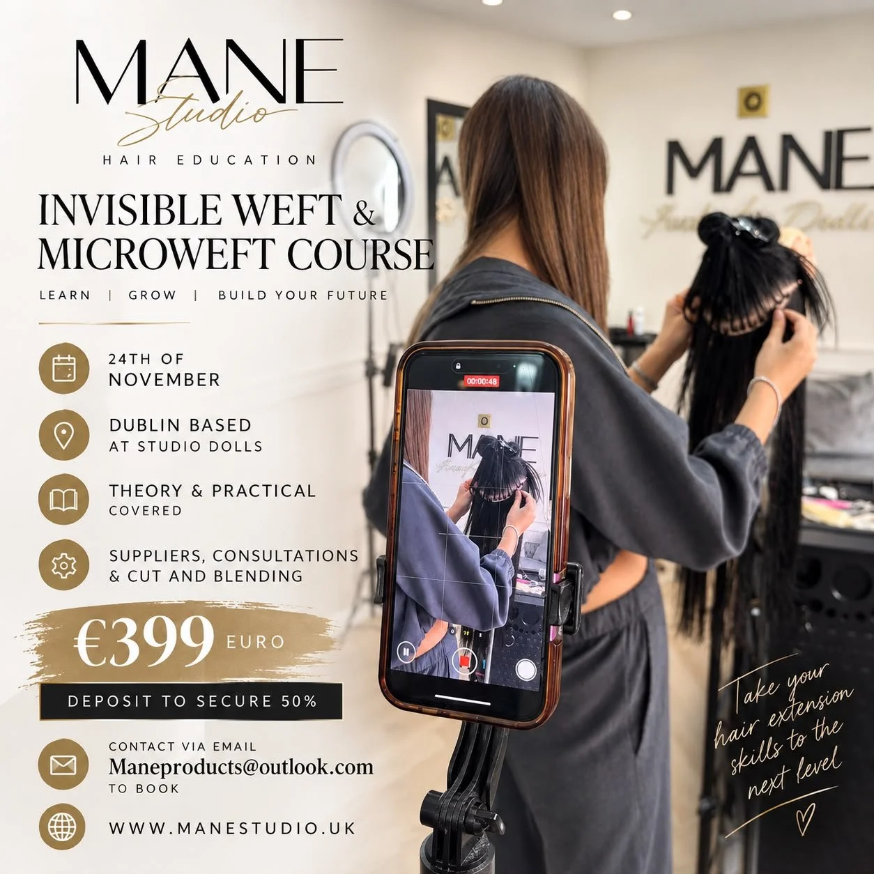 Invisible weft &amp; microweft course