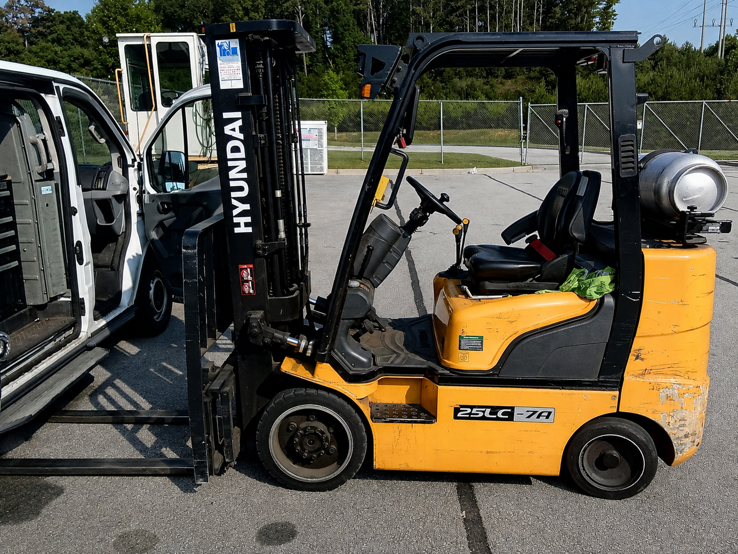 Hyundai forklift repair hydraulic repair in Alpharetta, GA.