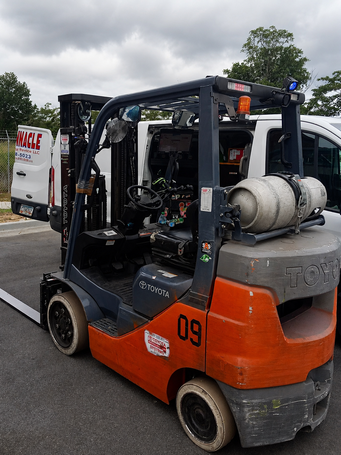 LP/LPG Toyota forklift repair by Pinnacle in west Atlanta Georgia.
