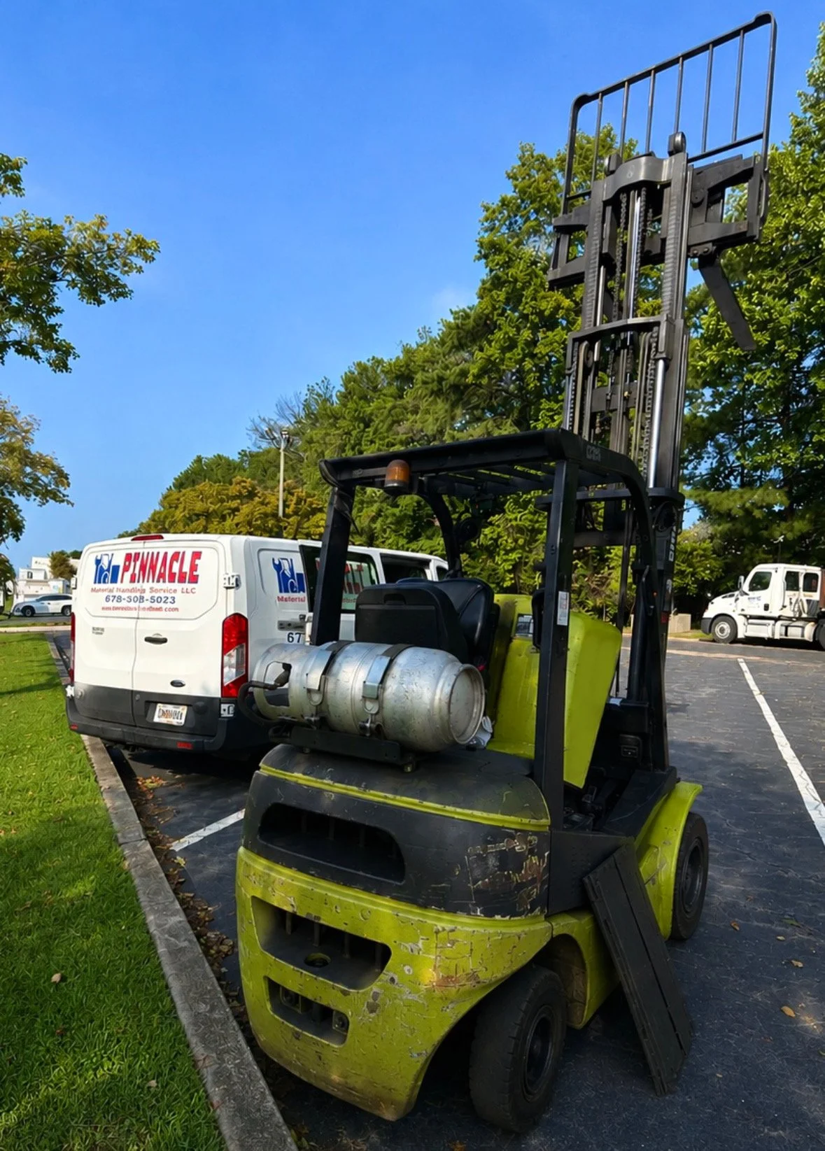 Forklift repair in winder, ga, by pinnacle mhs certified technicians.