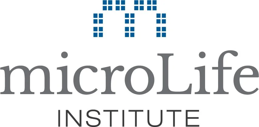 Logo of Microlife Institute with a stylized city skyline above the text.