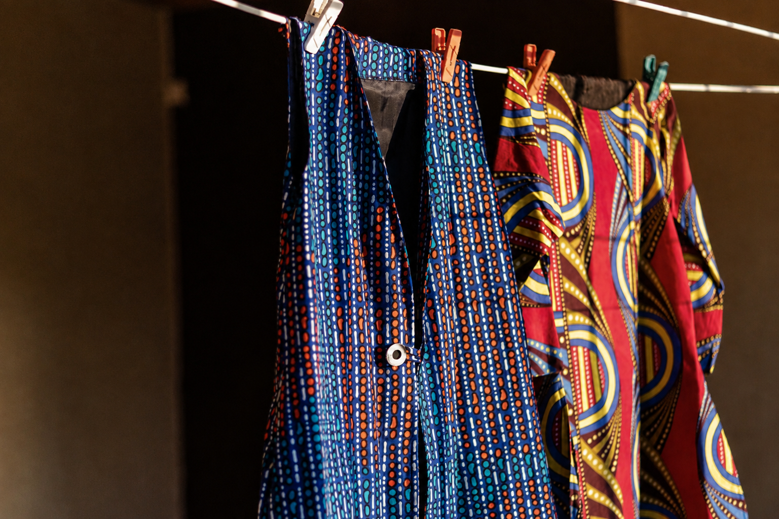 "My aunt brought these materials from Malawi. One should accept and be proud to be both Malawian and Zimbabwean." © Angela Jimu