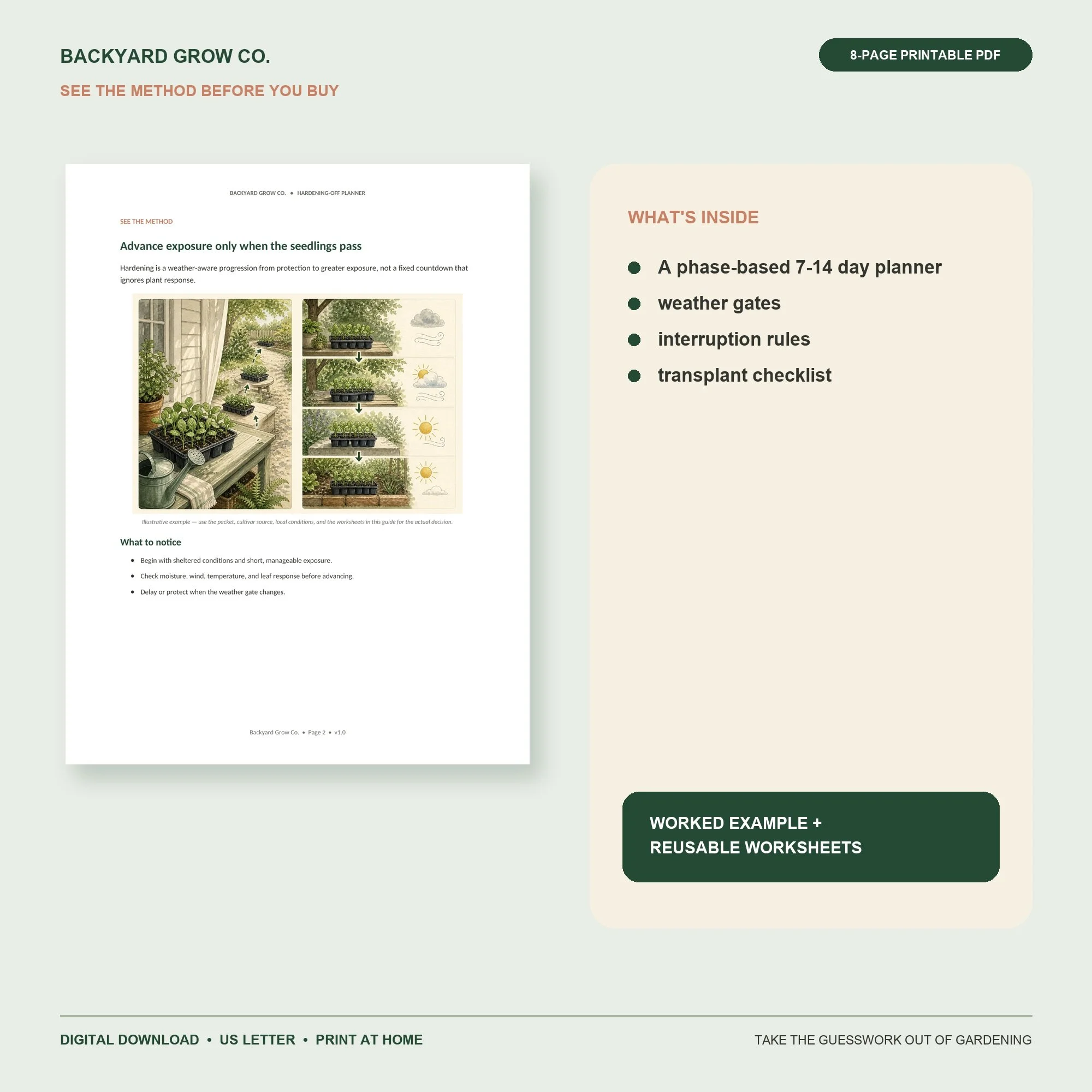 Ready for Outside? interior preview with the method, worked example, and printable worksheet.