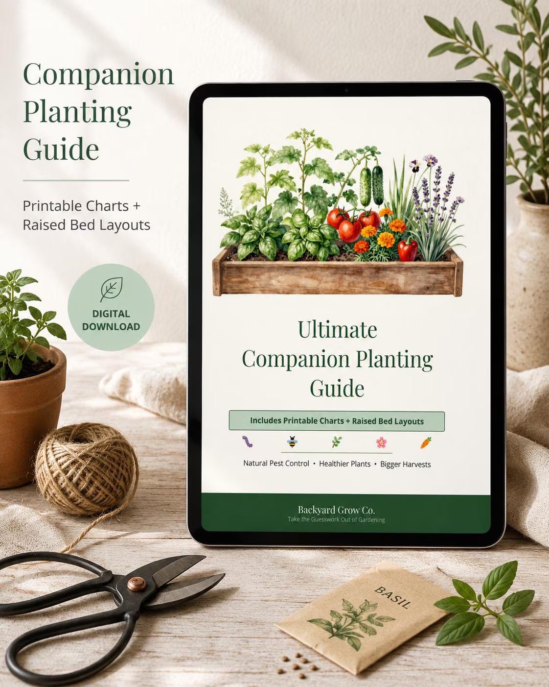 Companion Planting Guide Printable | Vegetable Companion Chart | Garden Planning PDF