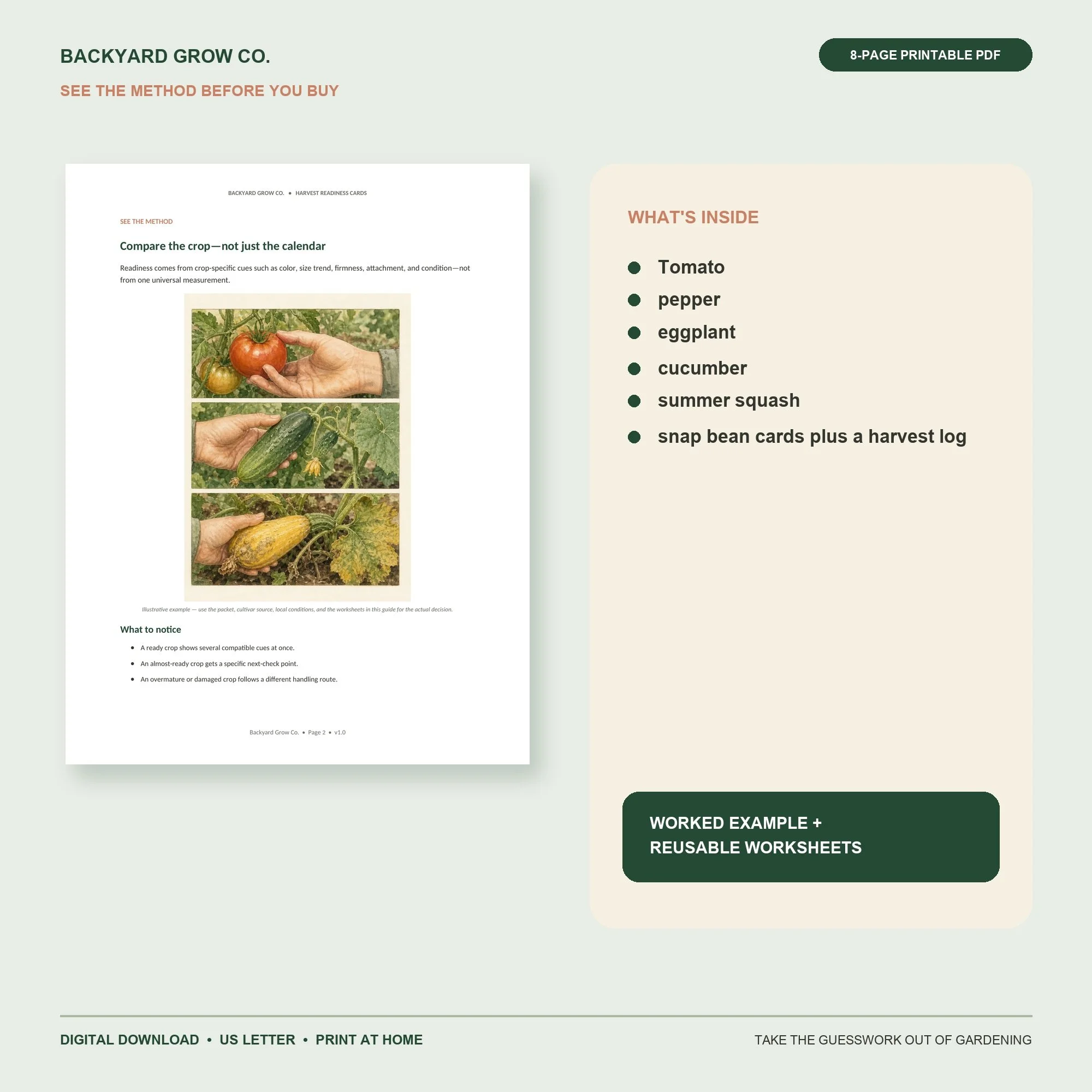 Pick Now or Wait? interior preview with the method, worked example, and printable worksheet.