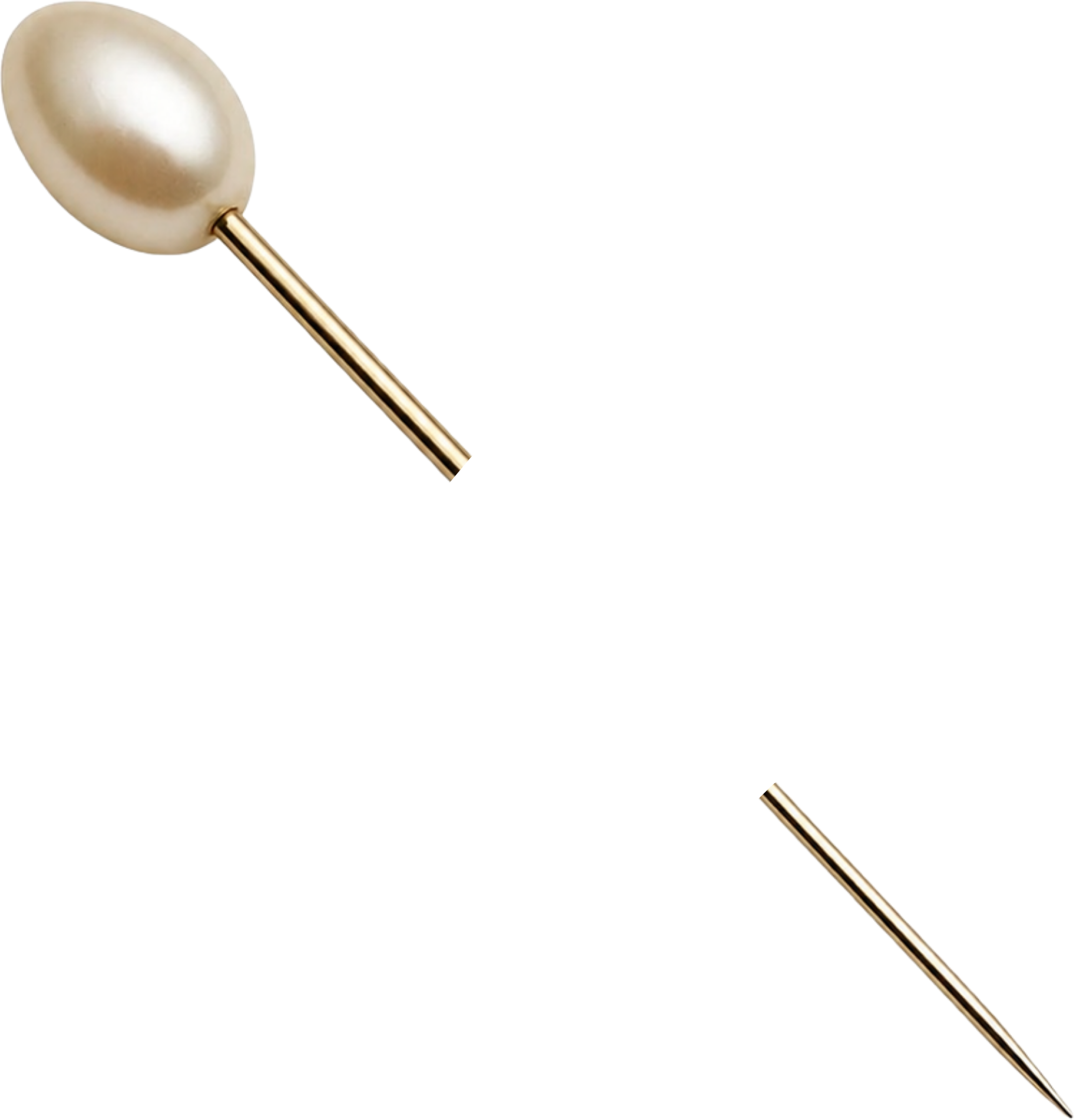 A push pin with a pearl head. A brand asset for Tennessee coffee cart pop up rental.