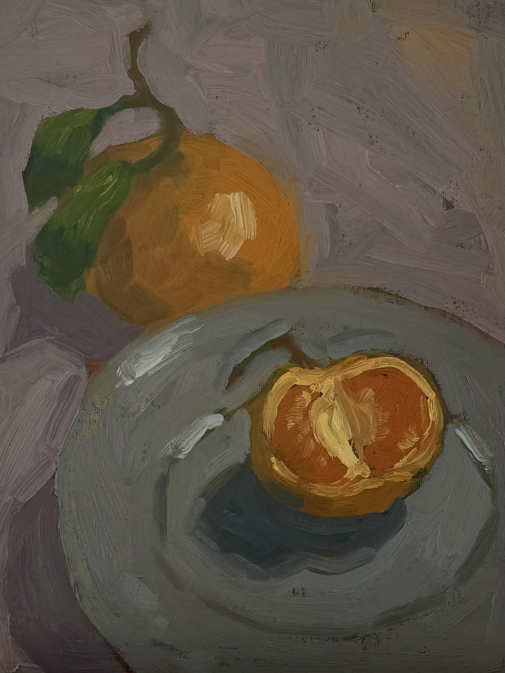 Fancy oranges come with stems