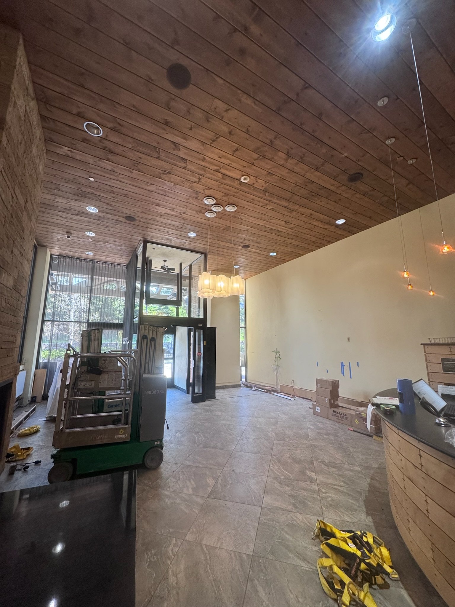 Lobby staged for demo