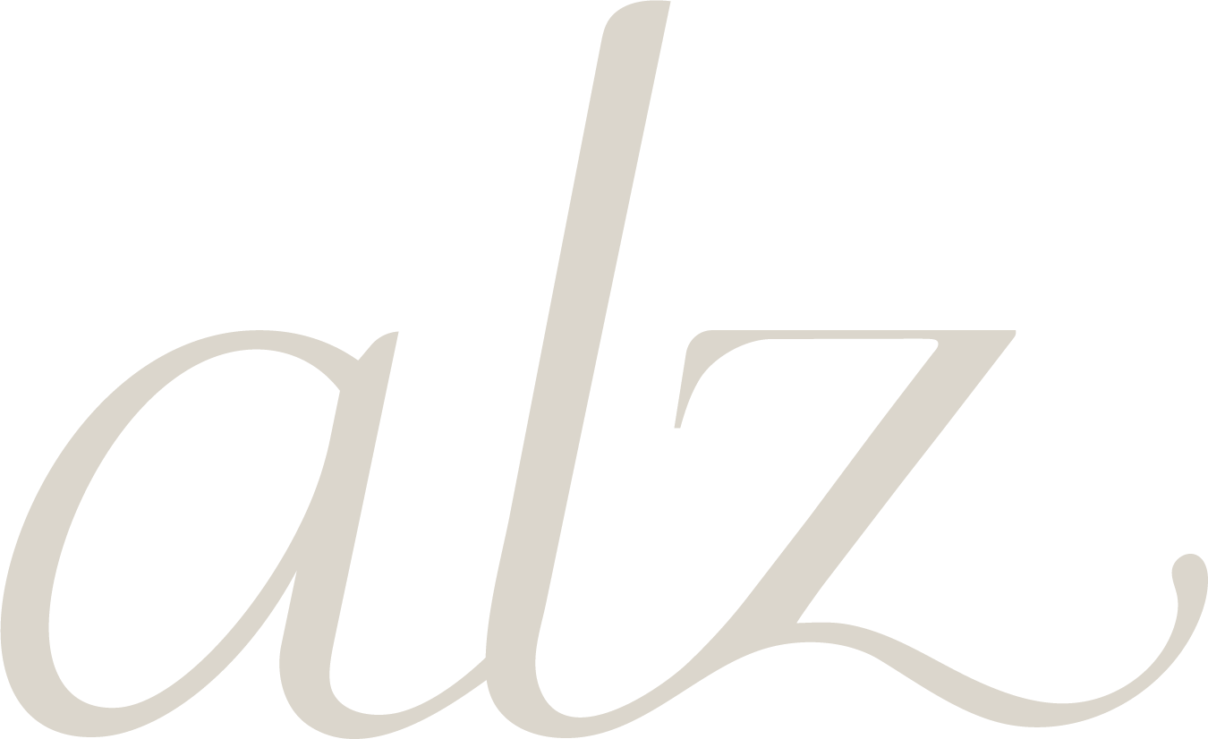 Logo avec le mot 'OLIZ' écrit en caractères cursifs gris clair sur fond noir