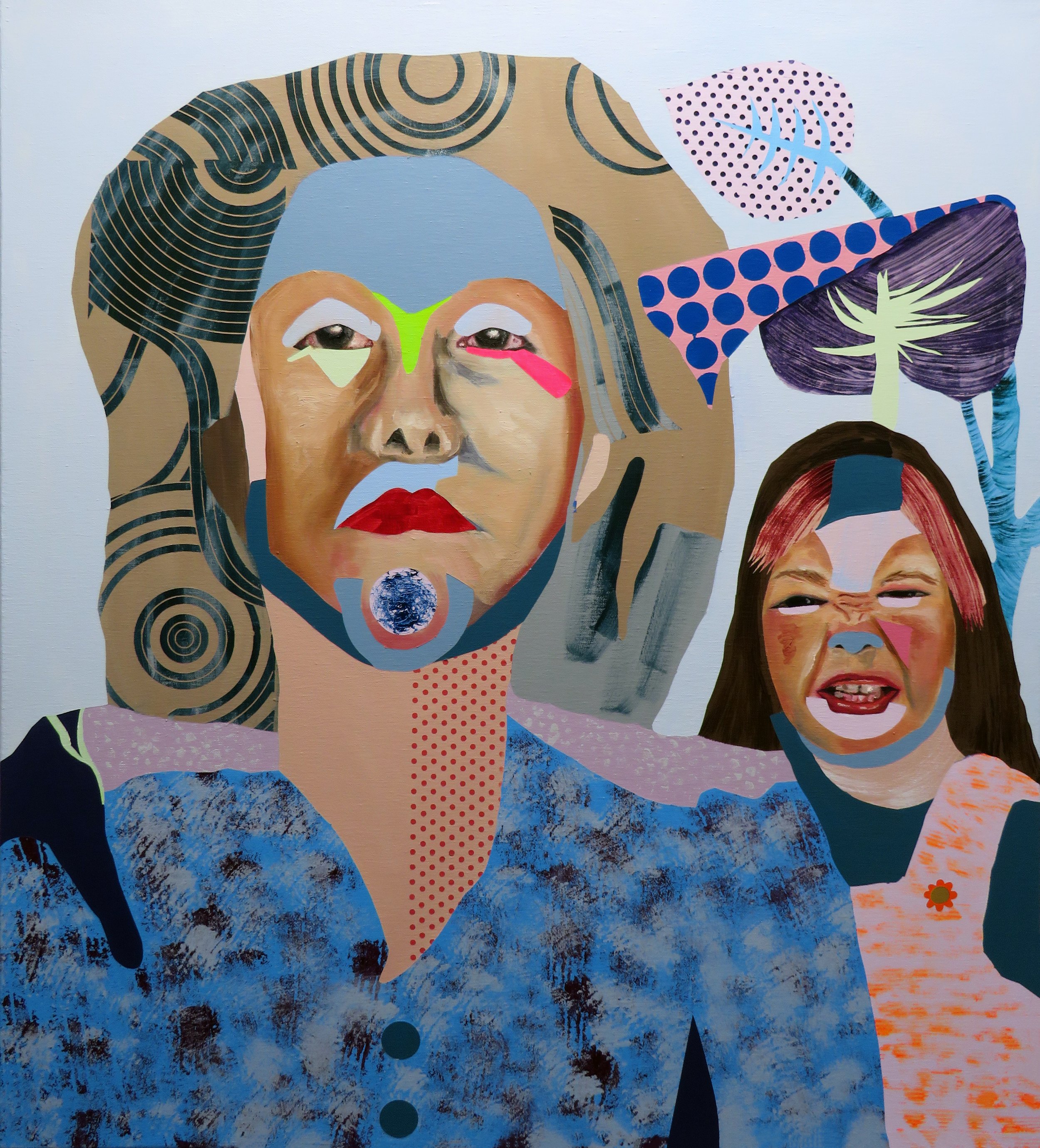 Inherited Fortitude, 2026, oil and acrylic on canvas, 35 x 32 in 