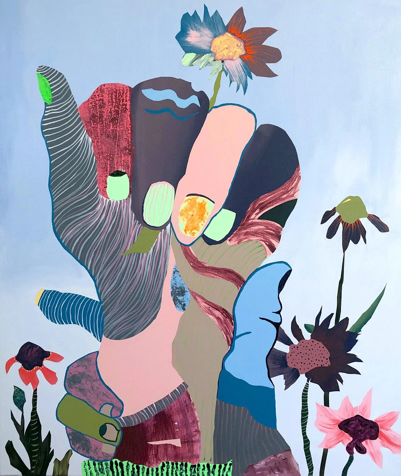 Told She Couldn't Go to College to Becoming President of the College, 2023, acrylic on canvas, 35 x 30 in