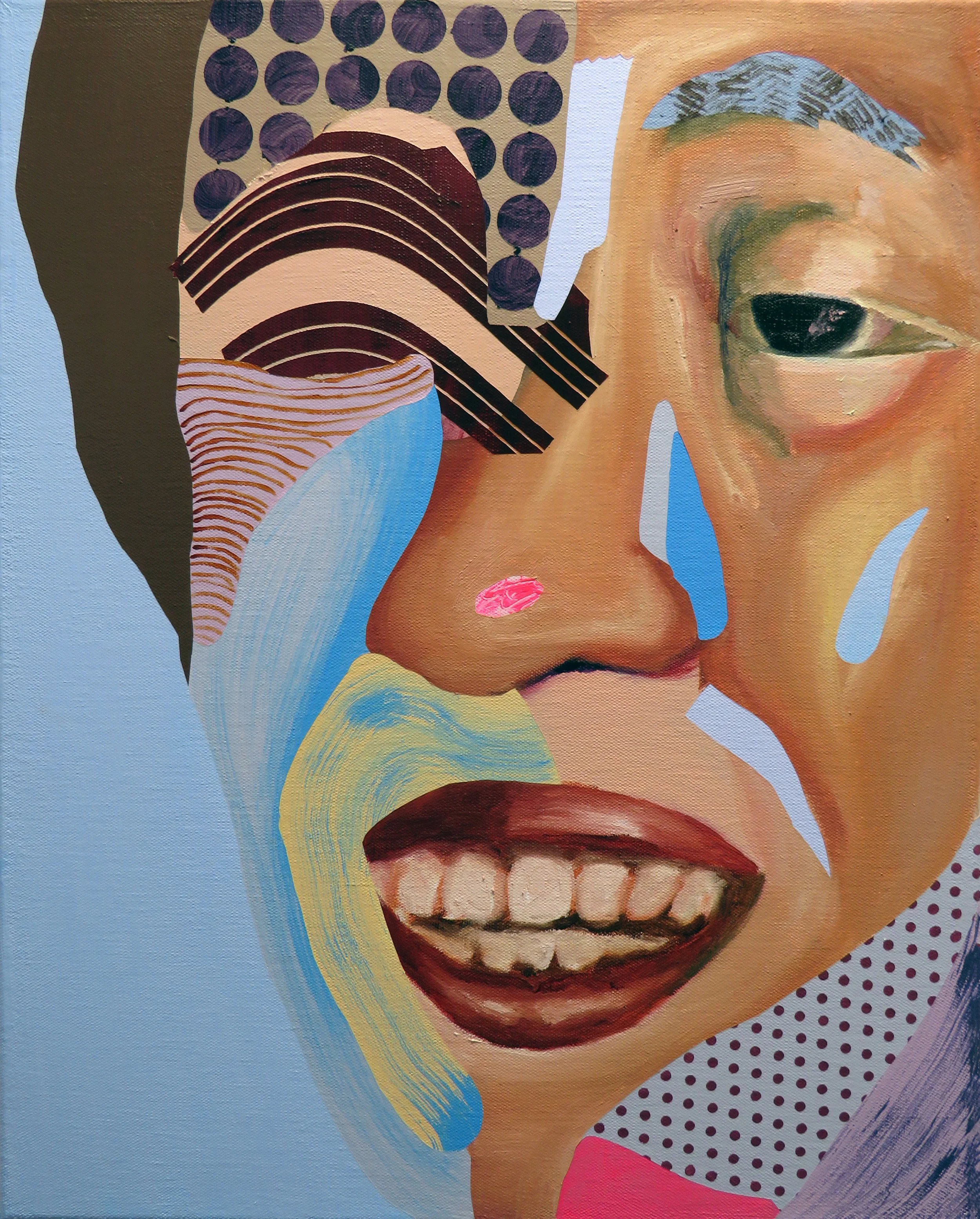 The Moment My Grandmother Smiled, 2026, oil and acrylic on canvas, 20 x 16 in