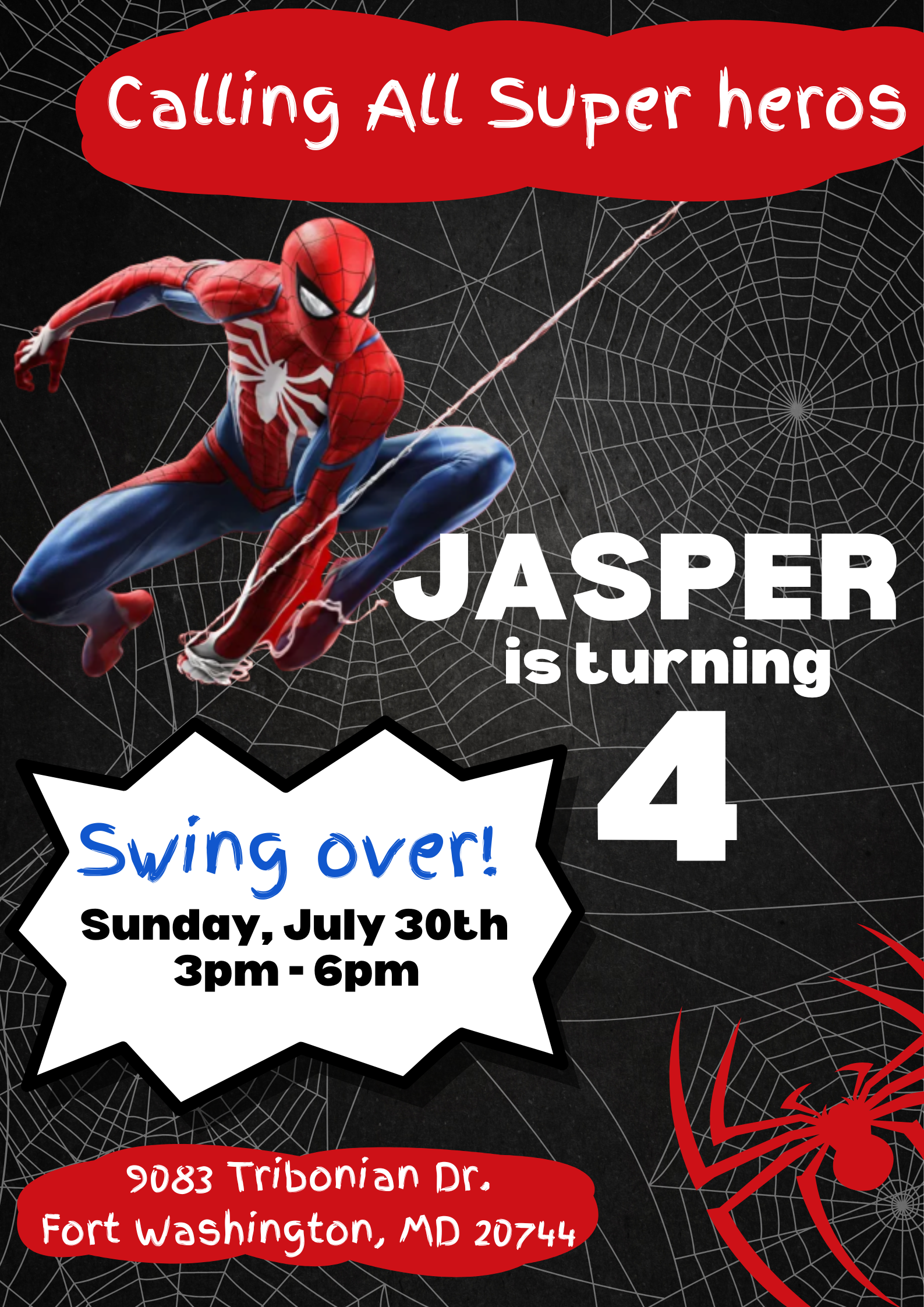 Black and Red Spider Birthday Poster-2.png