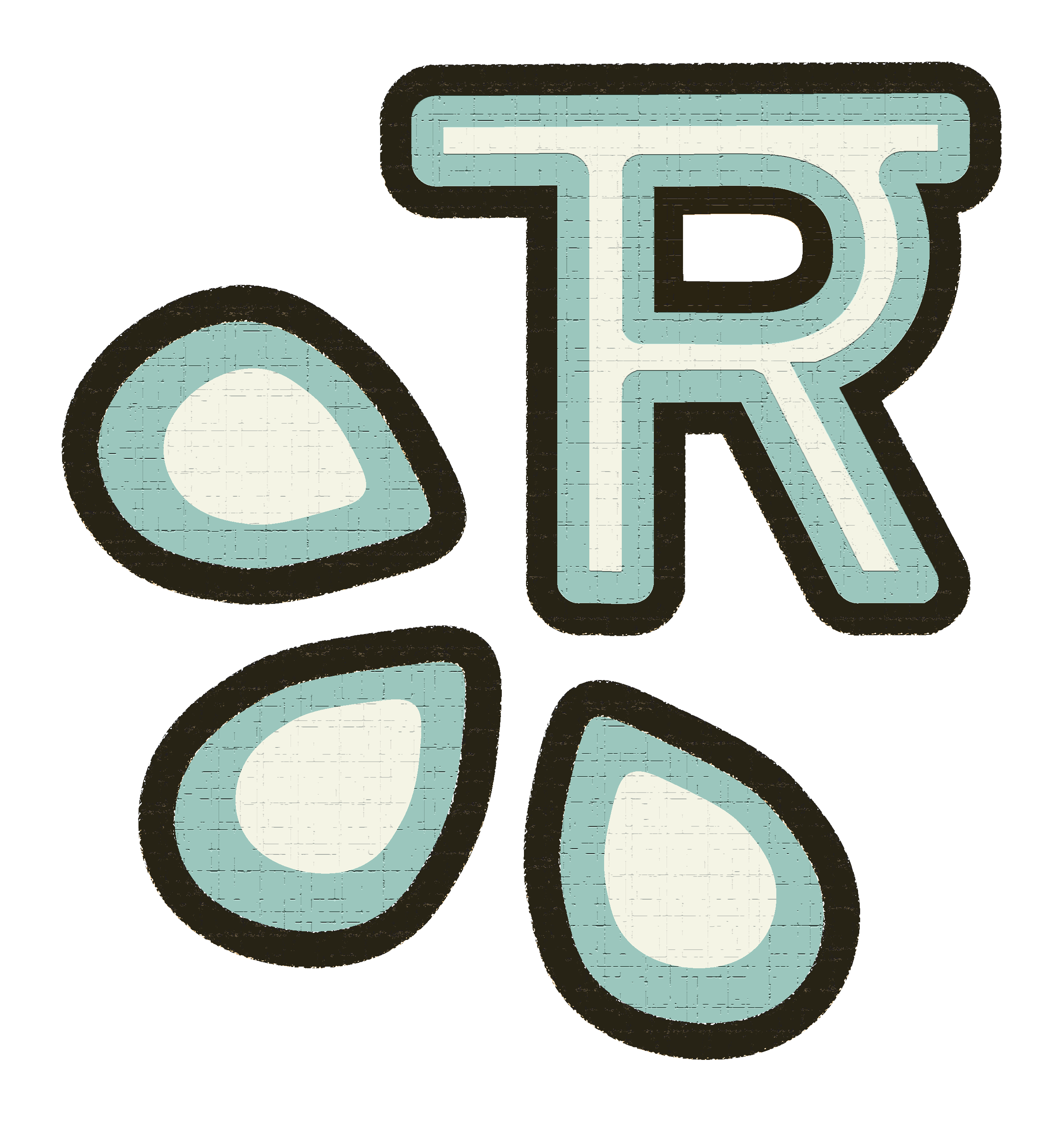 A stylistic design featuring the words 'bed' and 'bar' with a blue and white color scheme and black outlines.