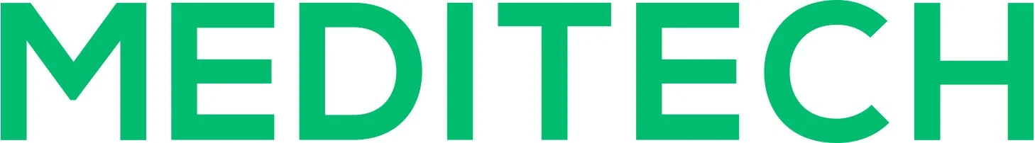 The word 'MEDITECH' in large green letters on a white background.