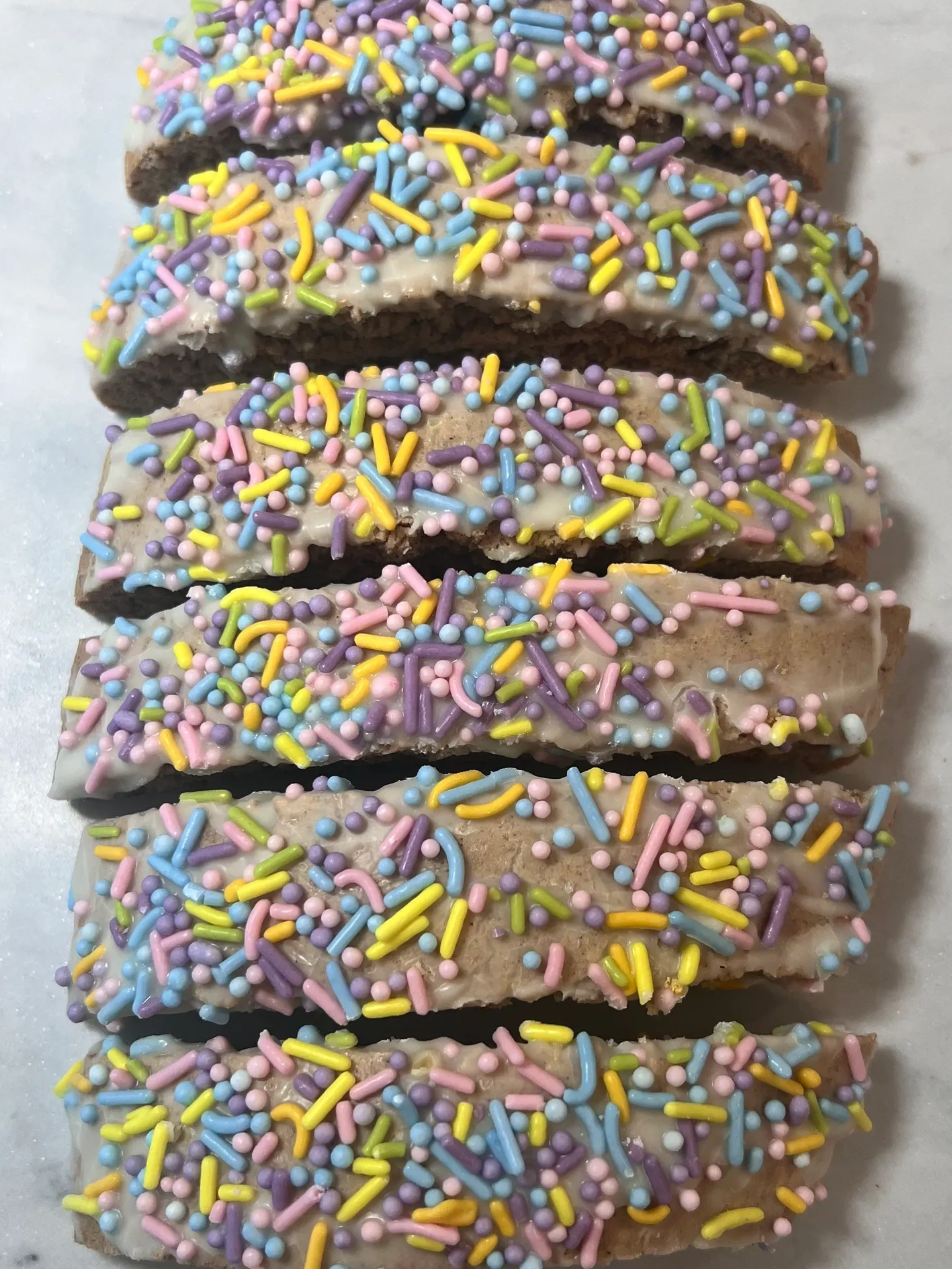Vanilla Sprinkle Mandel Bread