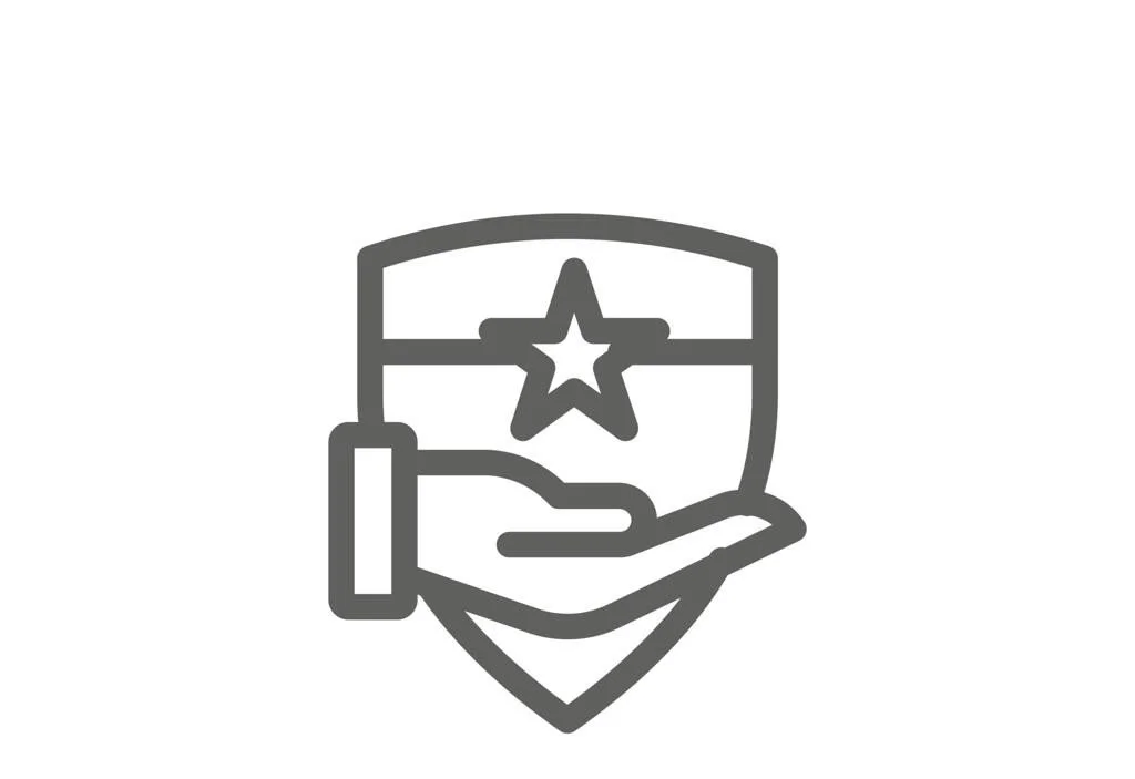 black and white drawing of icon representing value