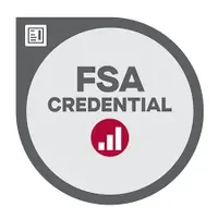 FSA Credential badge with a bar graph icon inside a circle.