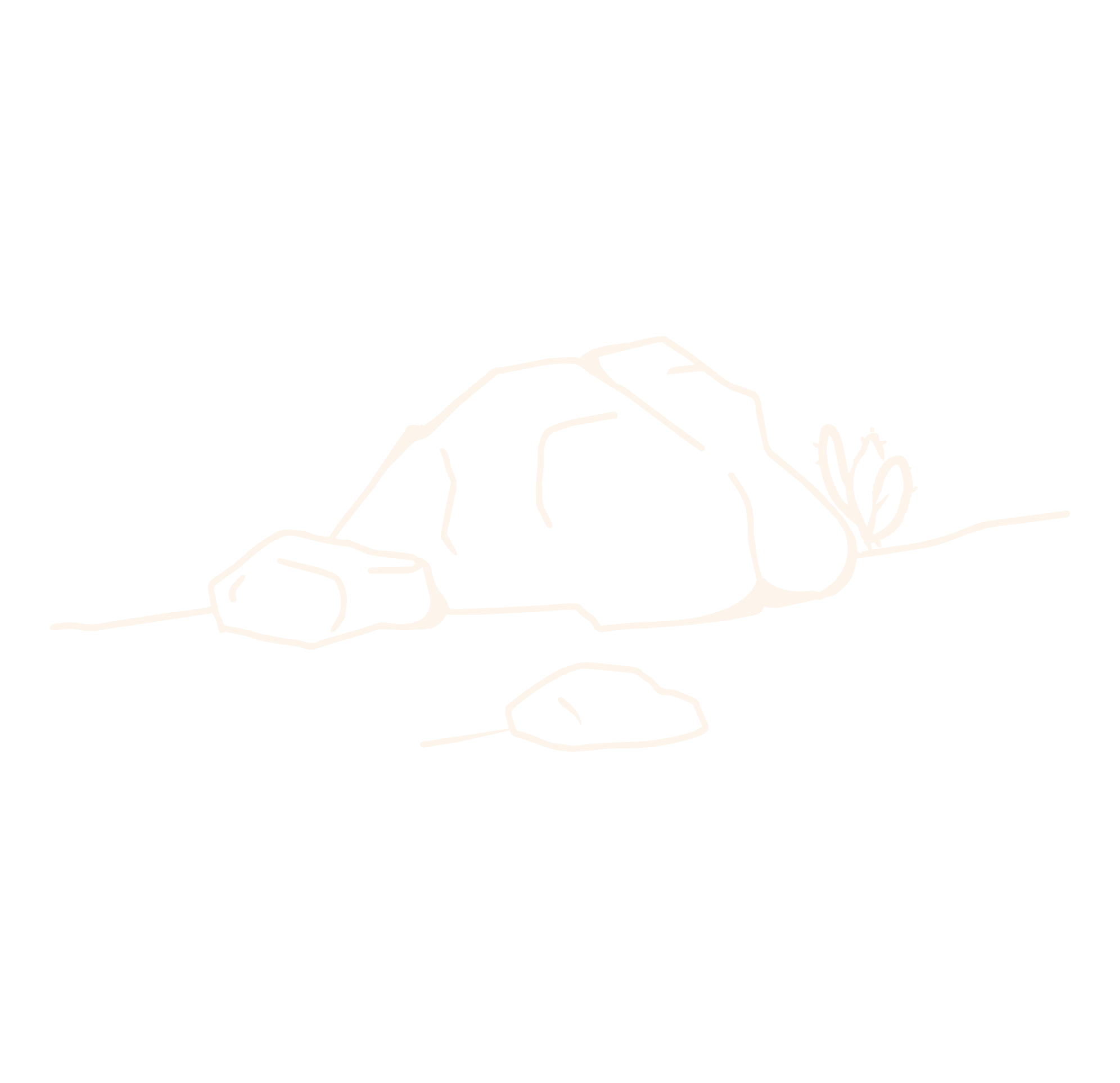 Outline of a hand gently holding a small flower.