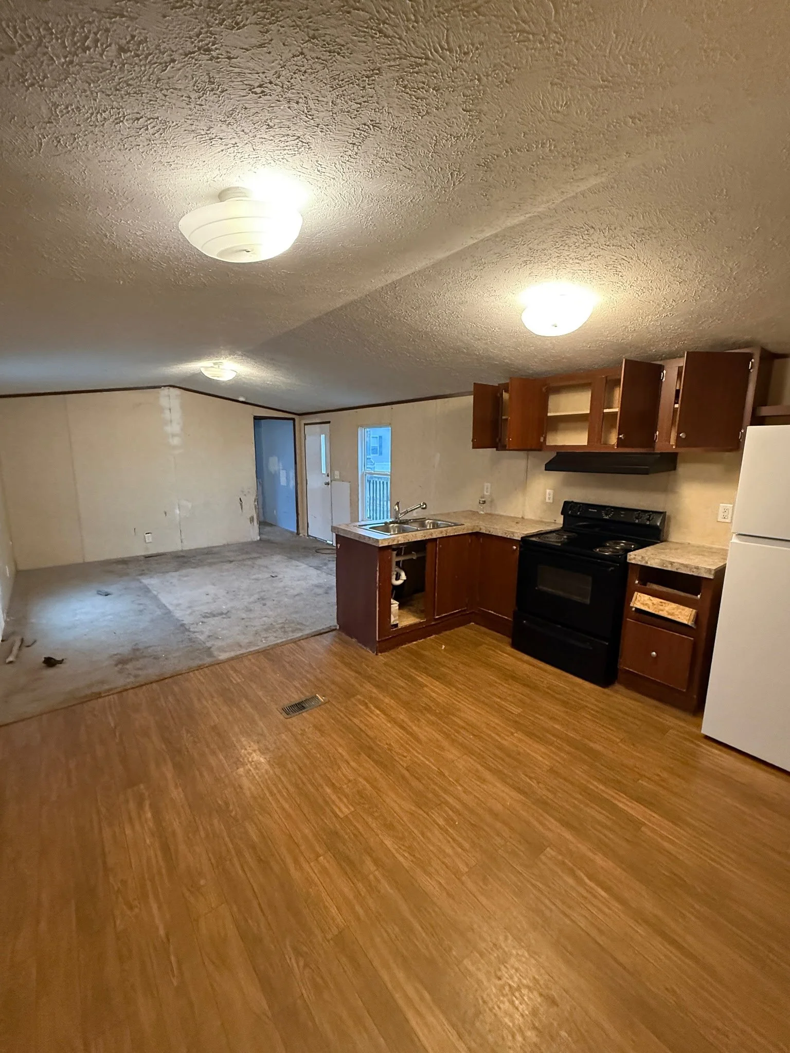 Before kitchen and living room remodel.